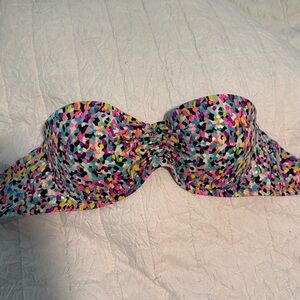 Victorias Secret Bikini Top Underwire Padded Multicolor Size 32B